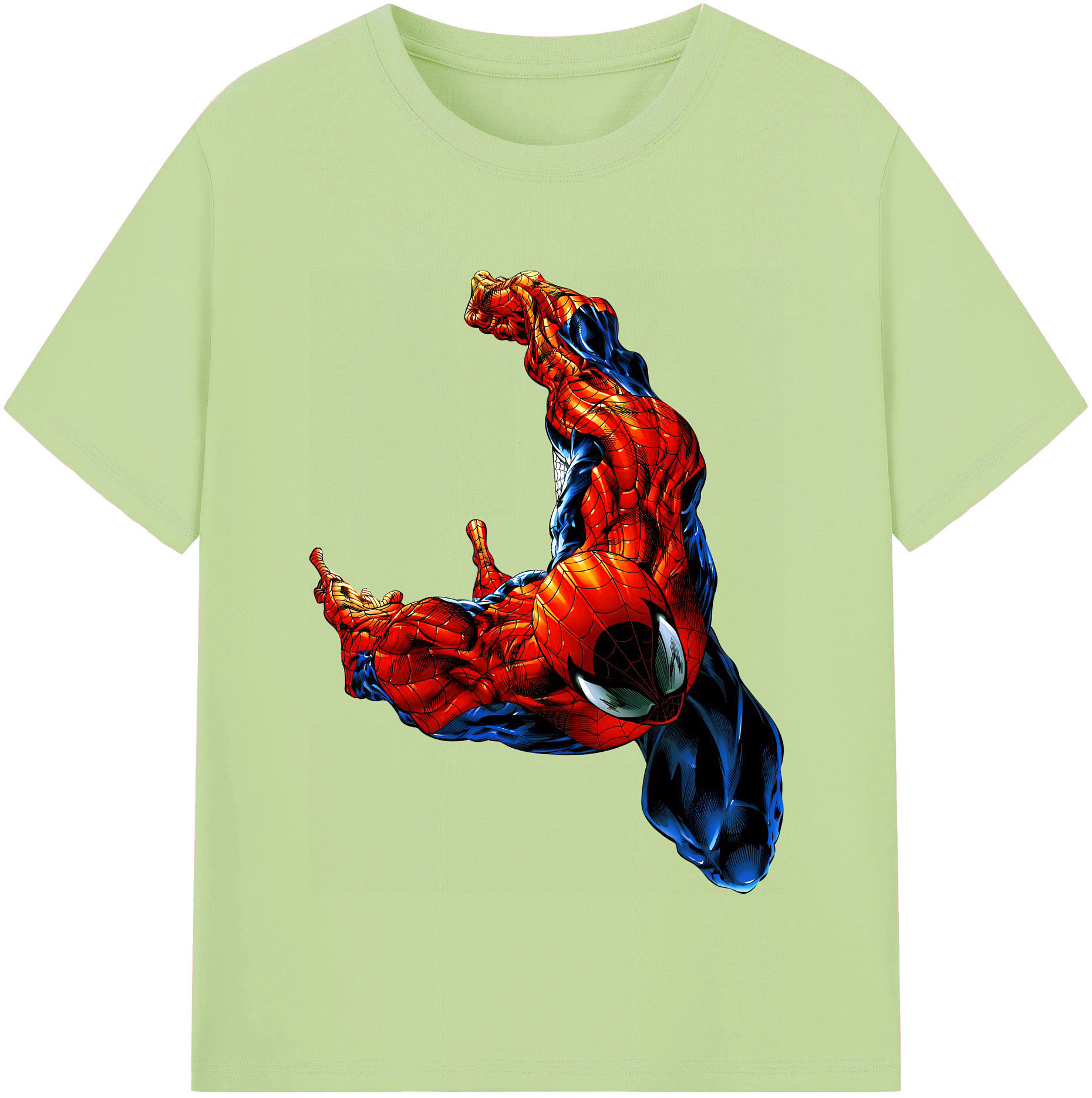 （画像用） Spider Man スパイダーマン 綿100％半袖Tシャツ（フロントプリント）